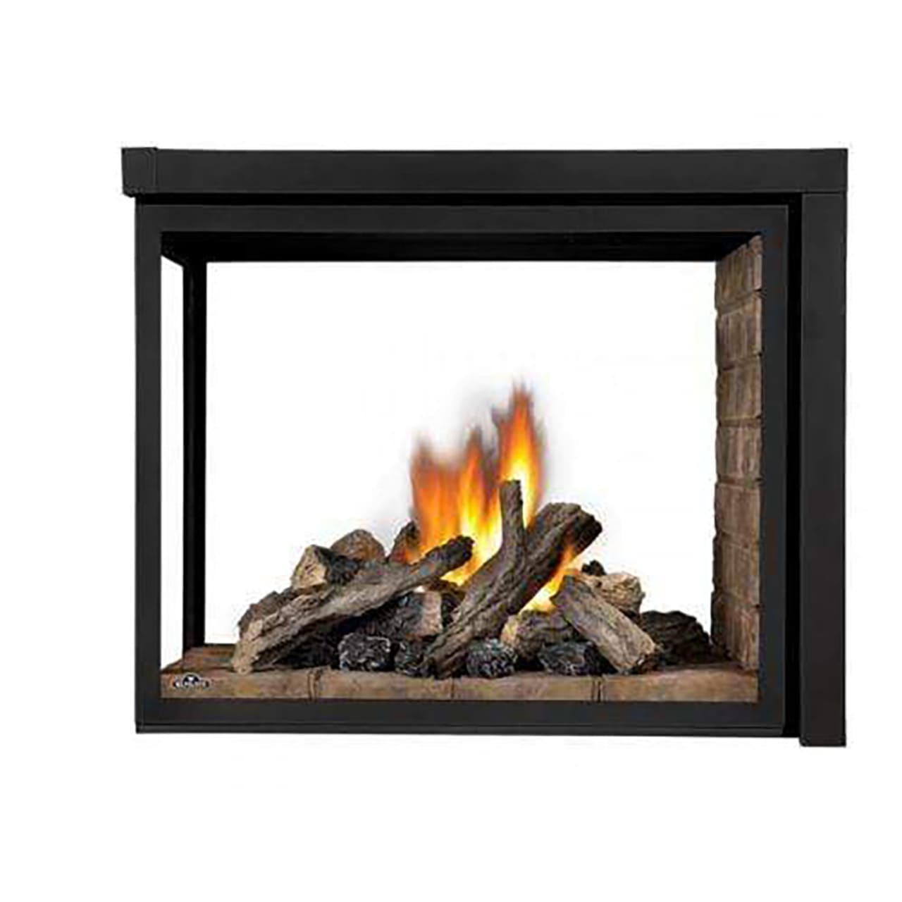 Napoleon Ascent 3-Sided Direct Vent Gas Fireplace w/ Log Set 1