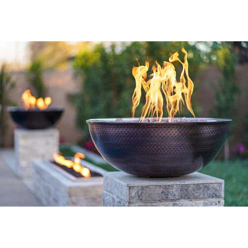 Sedona Hammered Copper Fire Bowl 1