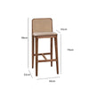 Retro Rattan Bar Chair Stool 9