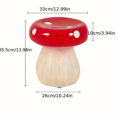 Red Mushroom Accent Stool