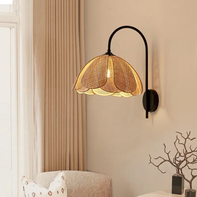 Rattan Hanging Wall Lamp 1