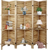 Wooden Room Divider with Shelves 3