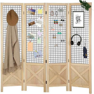 4 Panel Decorative Folding Room Divider 1