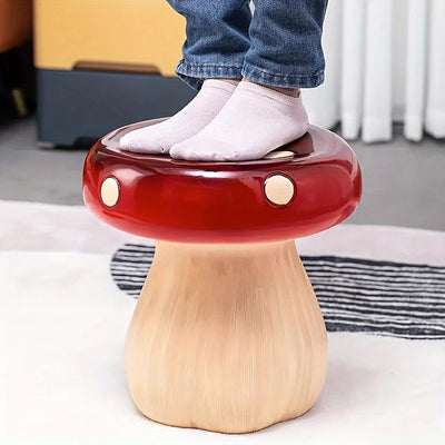 Red Mushroom Accent Stool 8