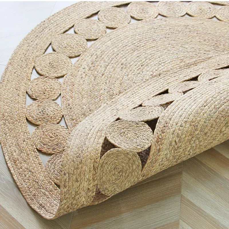 Round Jute Carpet Braided Rug 1