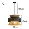 Pendant Woven Rattan Ceiling Chandelier 15