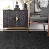 Black Double Sided Jute Rug Carpet 5