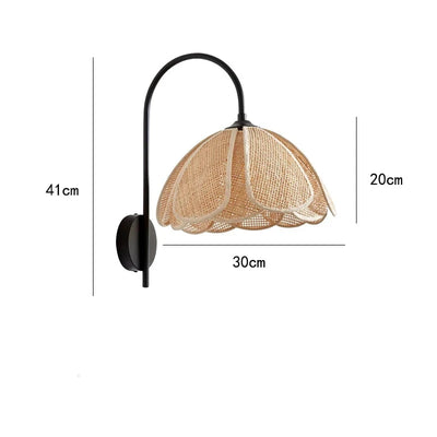 Rattan Hanging Wall Lamp 7