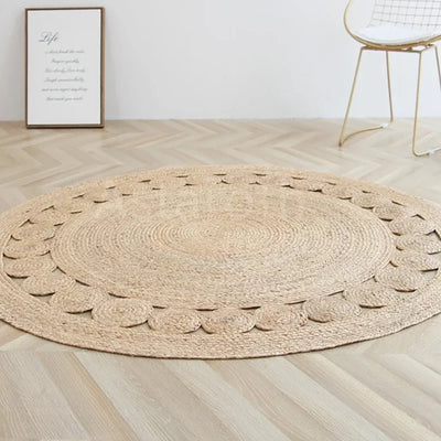 Round Jute Carpet Braided Rug 2