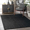 Black Double Sided Jute Rug Carpet 3