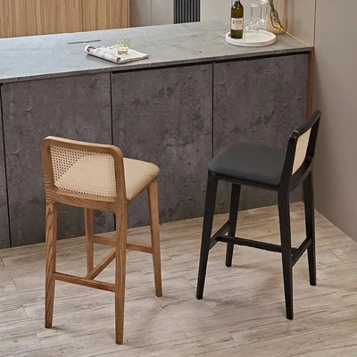 Retro Rattan Bar Chair Stool 2