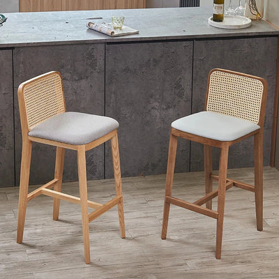 Retro Rattan Bar Chair Stool 5