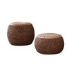 Round Wicker Rattan Accent Stool 3