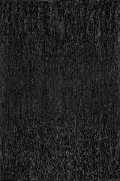 Black Double Sided Jute Rug Carpet 6