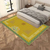 Living Room Yellow Velvet Carpet Rug 4