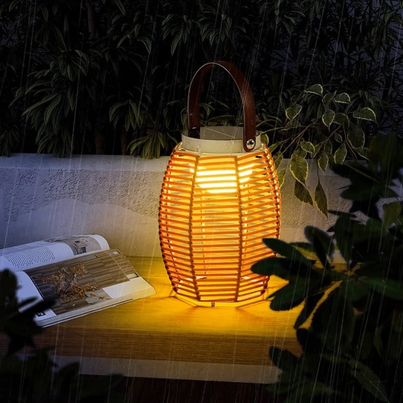 Rattan Courtyard LED Floor Light 1