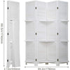 4 Panel Folding Room Divider with Shelves 5