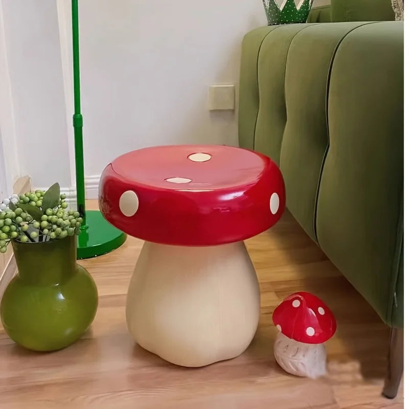 Red Mushroom Accent Stool 1