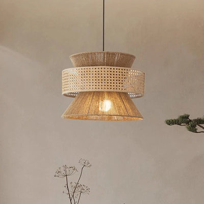 Pendant Woven Rattan Ceiling Chandelier 1