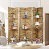 Wooden Room Divider with Shelves 1