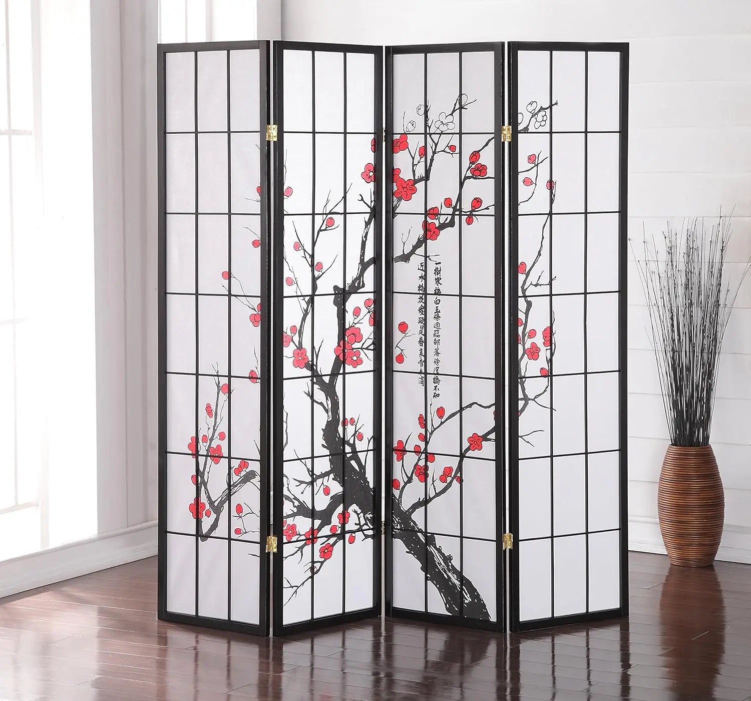 Japanese 4-Panel Screen Room Divider 1