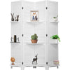 4 Panel Folding Room Divider with Shelves 1