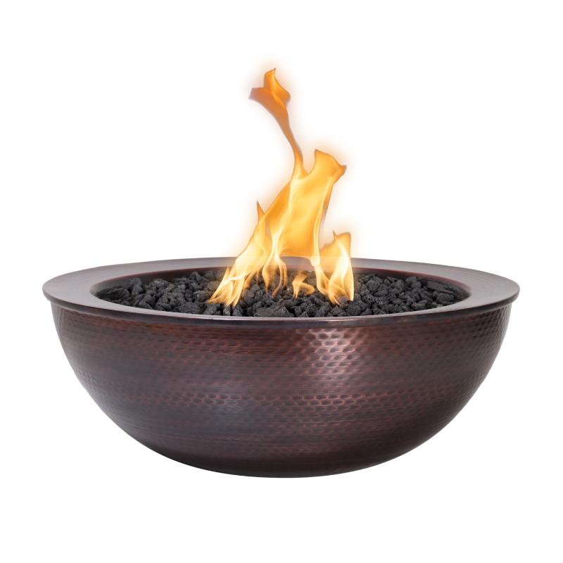 Sedona Hammered Copper Fire Bowl 1