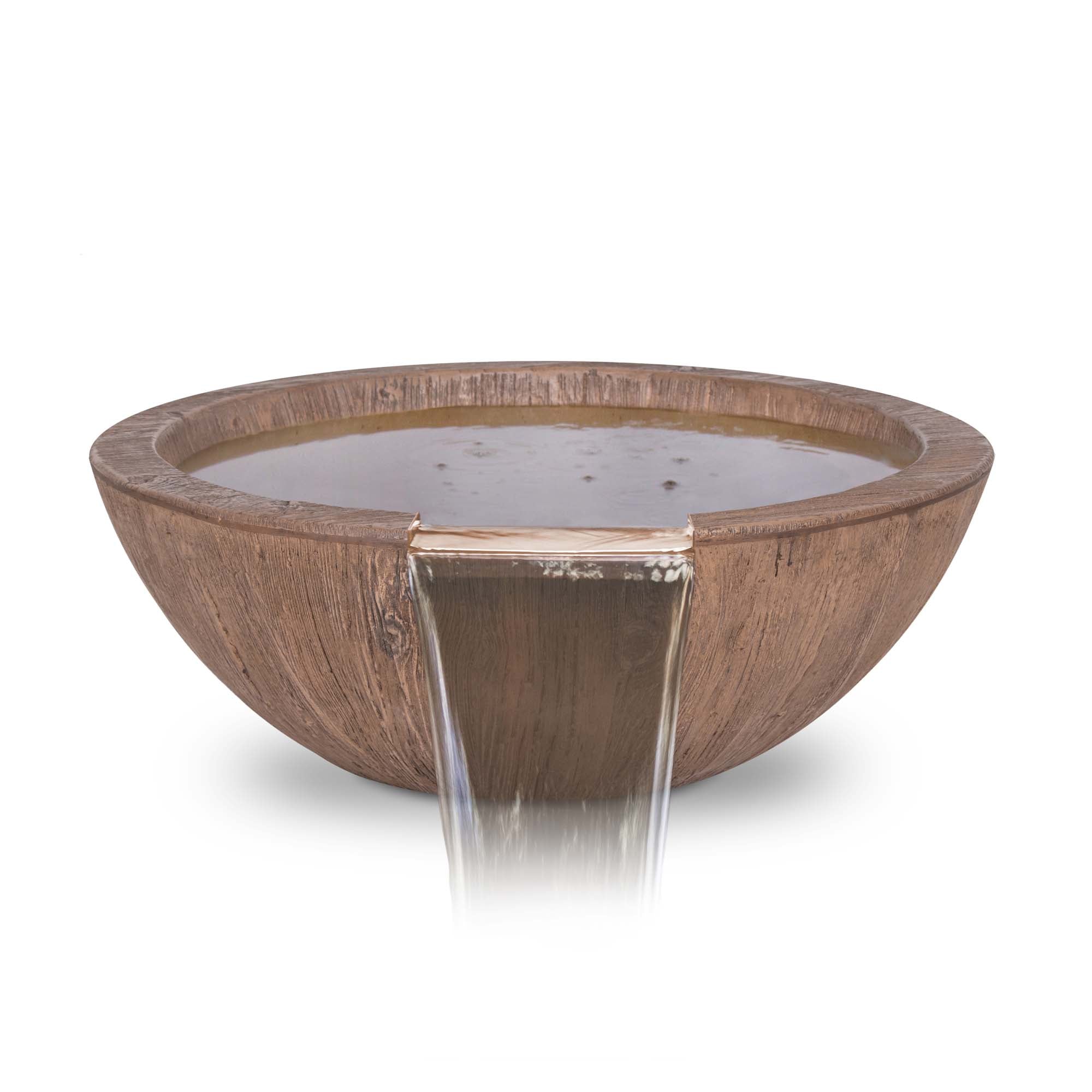 Sedona Wood Grain Concrete Water Bowl 3