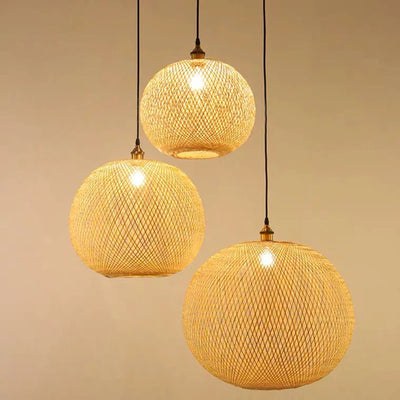 Modern Bamboo Rattan Chandelier 2