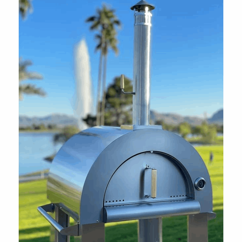Kokomo 32” Wood Fired Stainless Steel Pizza Oven 1