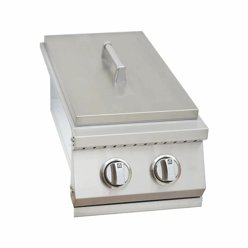 Kokomo Built In Double Side Burner with removable cover 1