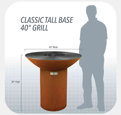 Arteflame Classic 40" Grill With A High Round Base 10